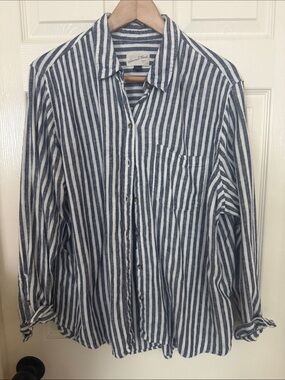 Women’s universal thread linen long sleeve shirt size XL